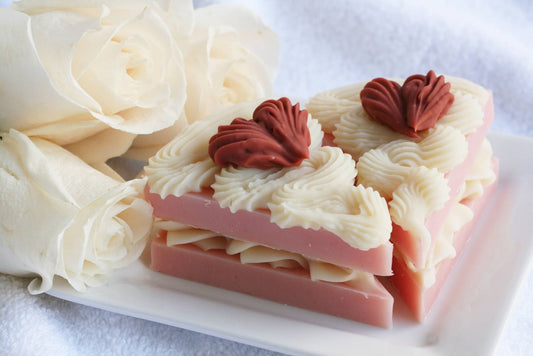 Rose Scented Cake Soap - Spiral Circle