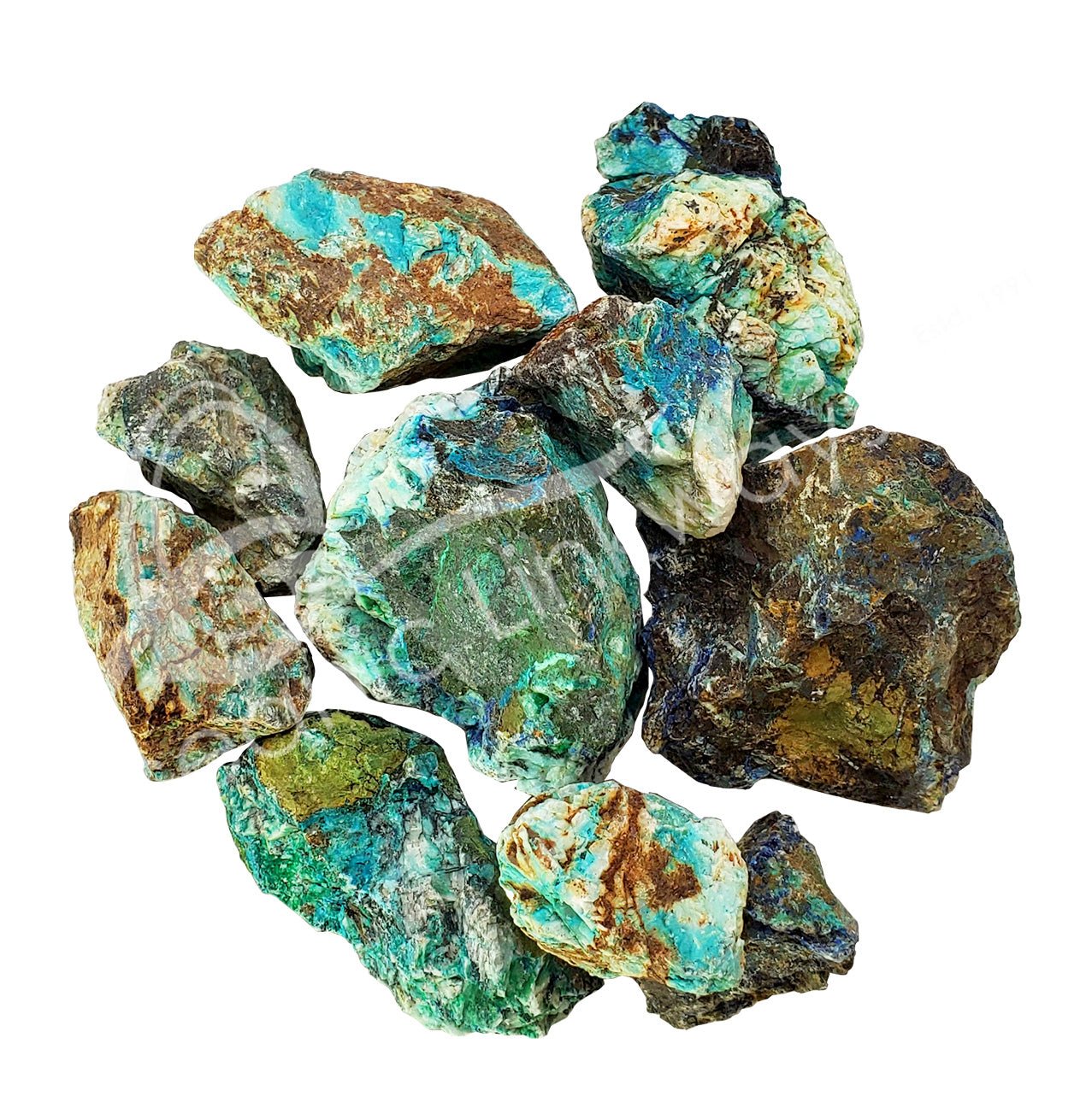 Rough Azurite - Spiral Circle