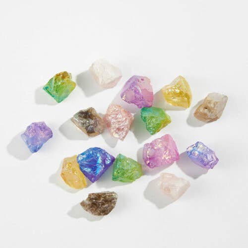 Rough Rainbow Plated Quartz - Spiral Circle