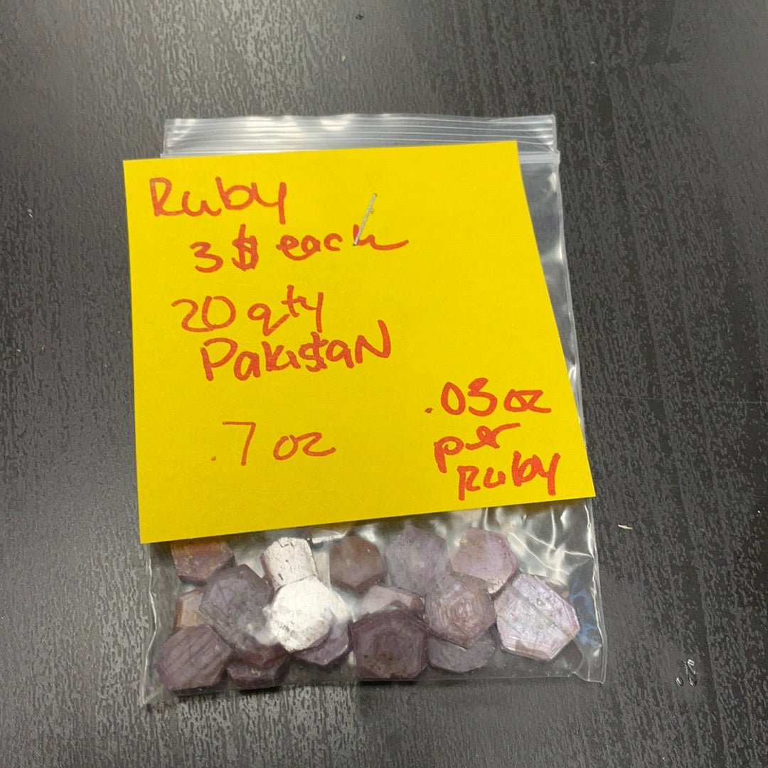 Ruby Hexagonal Chips - Spiral Circle