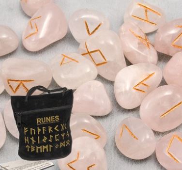 Rune Stones Set in Bag - Spiral Circle