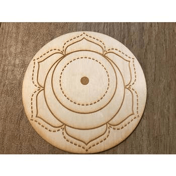Sacral Chakra Crystal Grid | 4inches - Spiral Circle