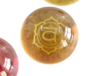 Sacral Chakra Glass Sphere | Laser Etched | 2 inch - Spiral Circle
