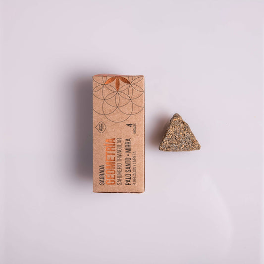 Sacred Geometry Triangular Incense | Amber & Frankincense - Spiral Circle