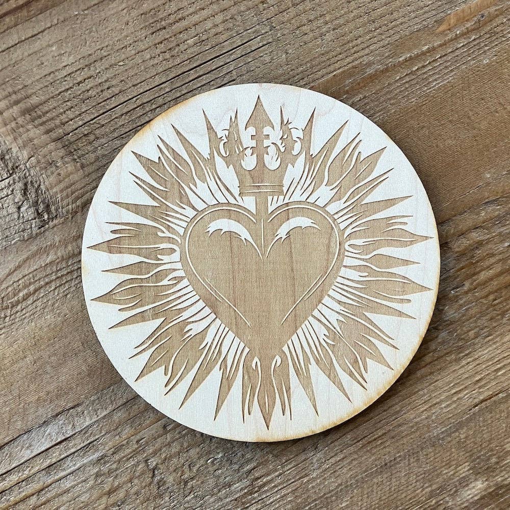 Sacred Heart Crystal Grid - Spiral Circle