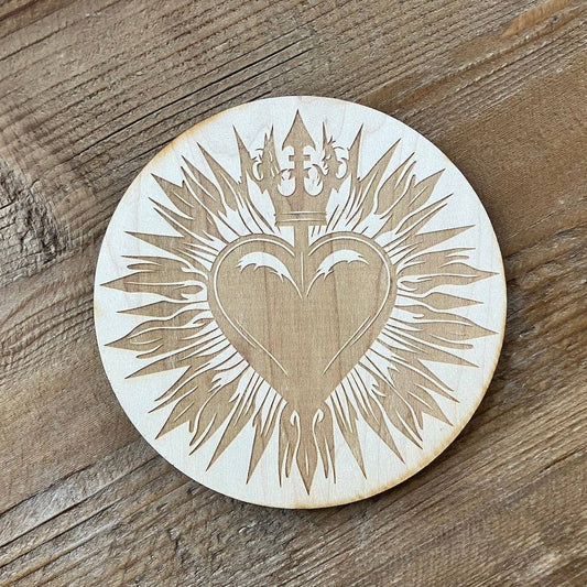 Sacred Heart Crystal Grid - Spiral Circle