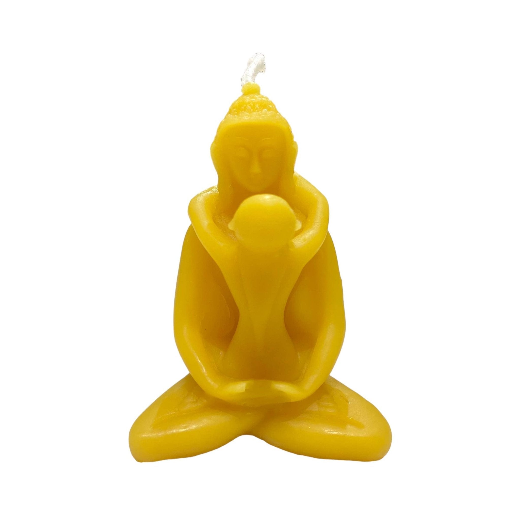 Sacred Union Beeswax Candle 3 Inches Tall - Spiral Circle