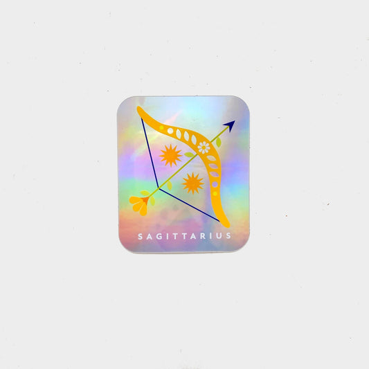 Sagittarius | Rectangle Horoscope Sticker - Spiral Circle