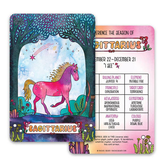 Sagittarius Zodiac Mini Art Print - Spiral Circle