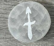 Sagittarius Zodiac Selenite Disc | 1.5” - Spiral Circle