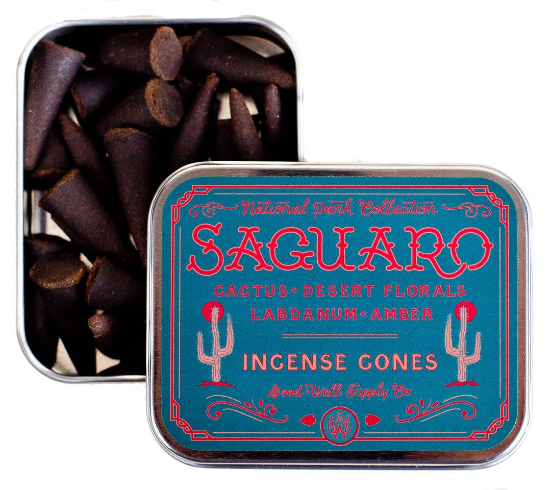 Saguaro Incense | Cactus Desert Florals Labdanum + Amber - Spiral Circle