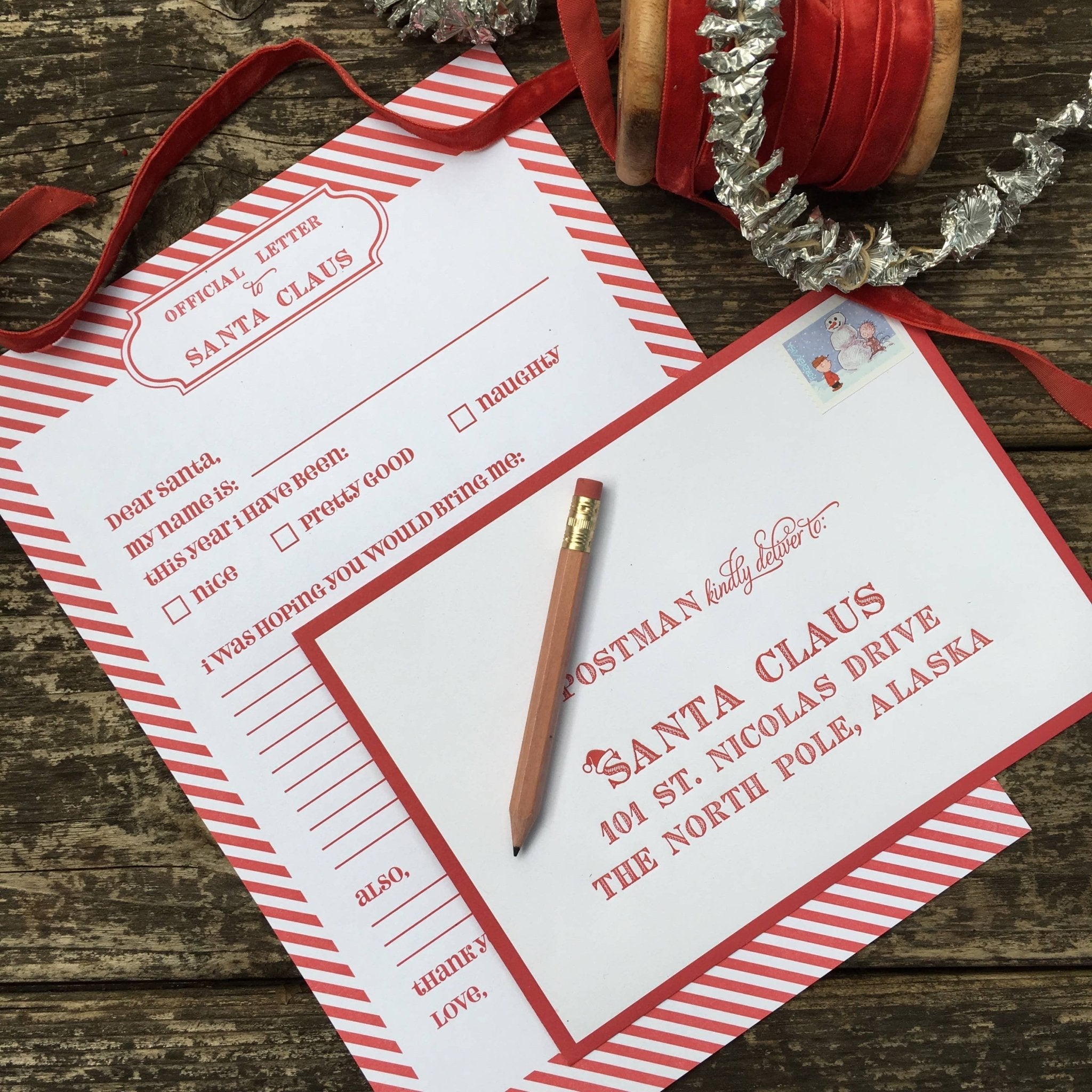 Santa Letter Writing Kit - Spiral Circle