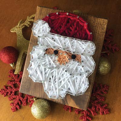 Santa Mini String Art Kit - DIY Holiday - Spiral Circle
