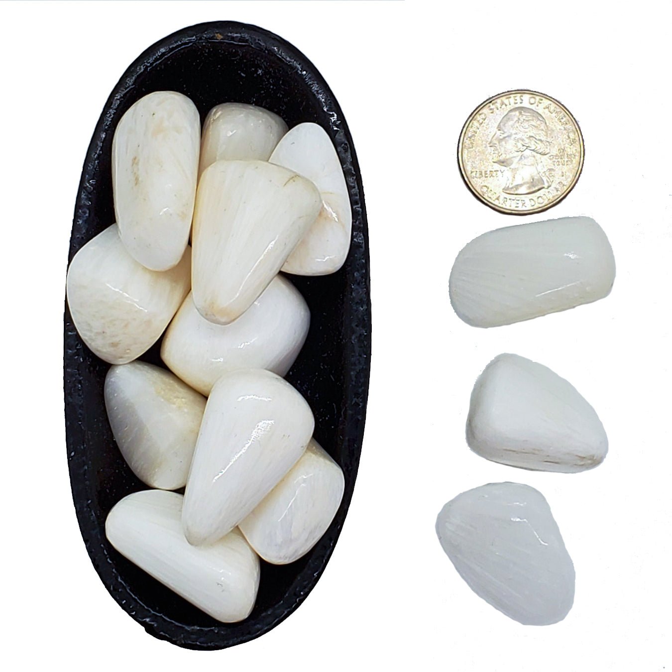 Scolecite | Tumbled | Inner peace - Spiral Circle