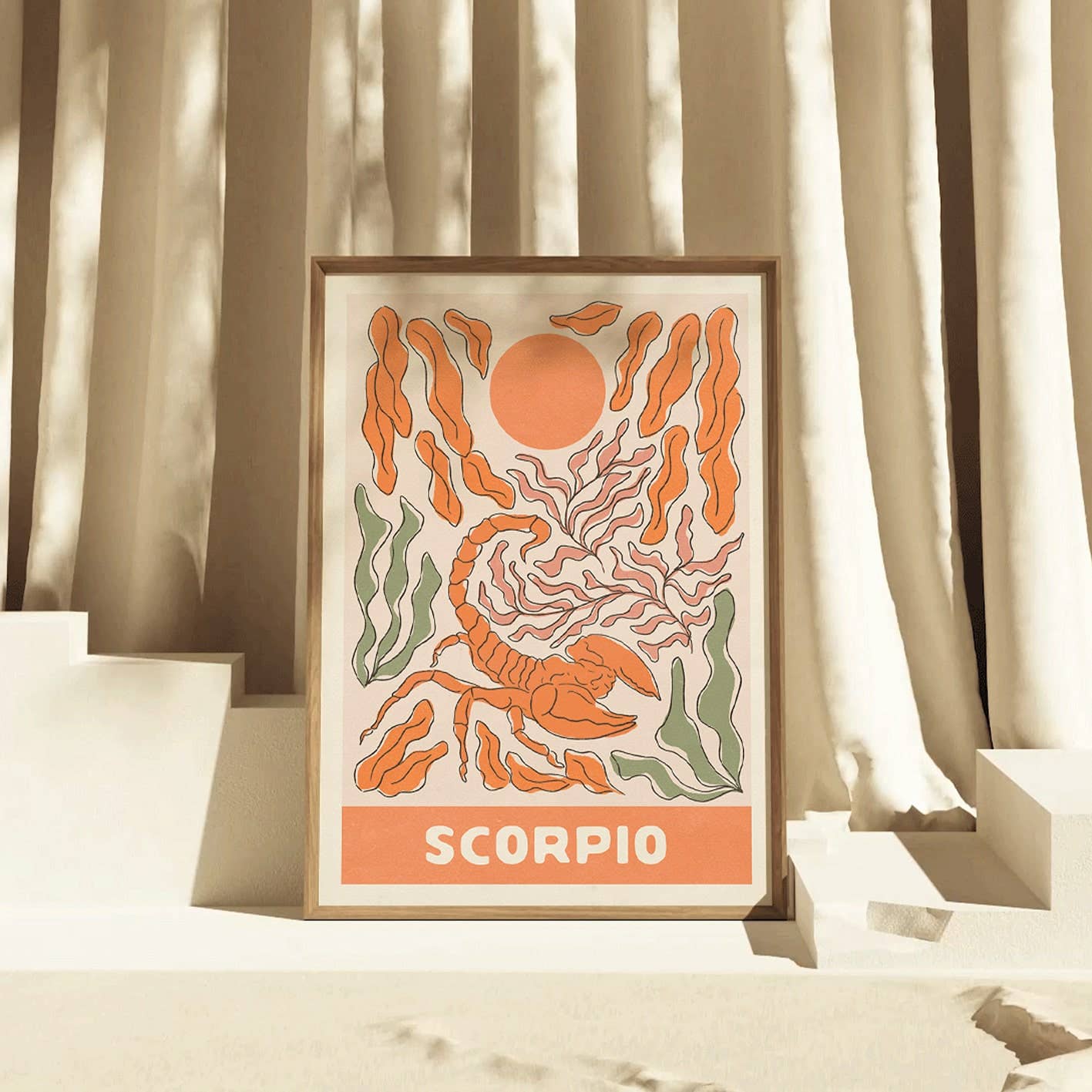 Scorpio Art Print - Spiral Circle