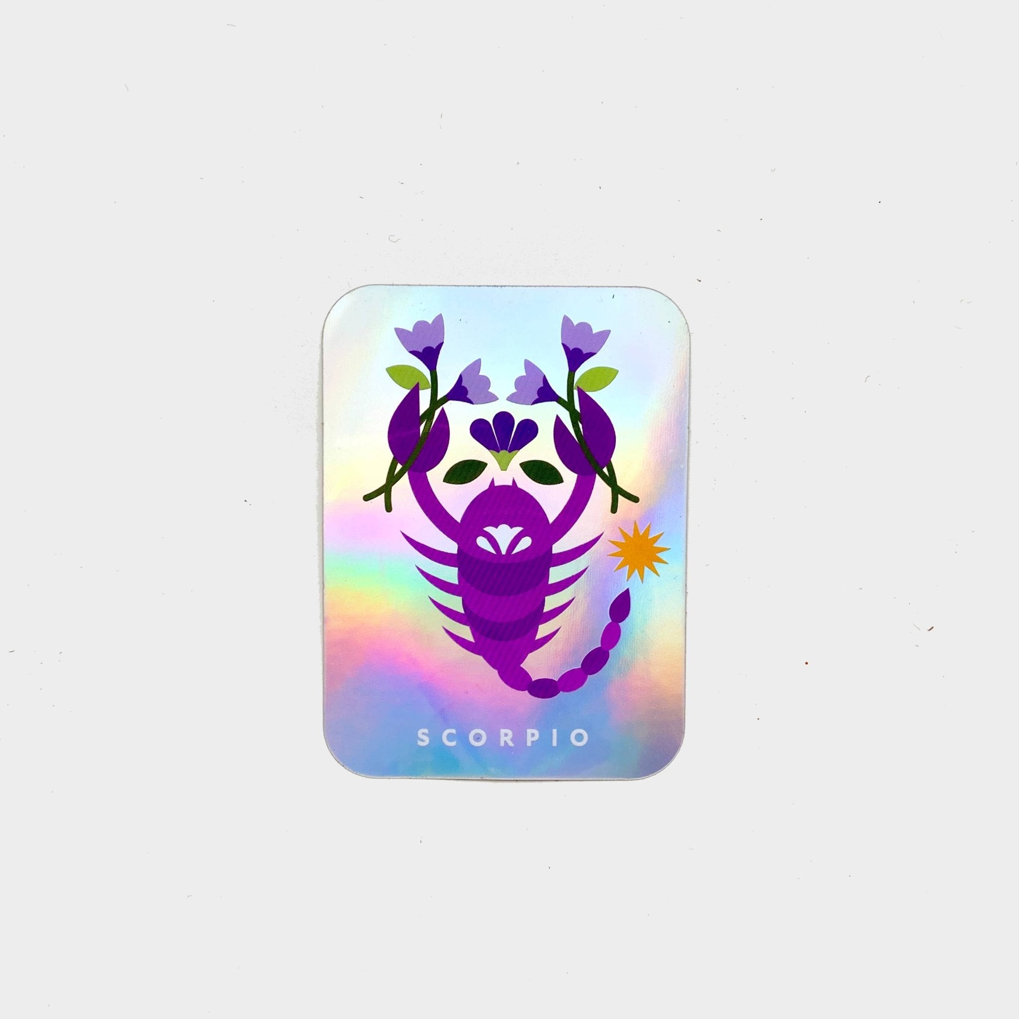 Scorpio | Rectangle Horoscope Sticker - Spiral Circle