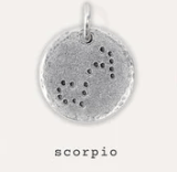 Scorpio Zodiac Constellation Charm - Spiral Circle
