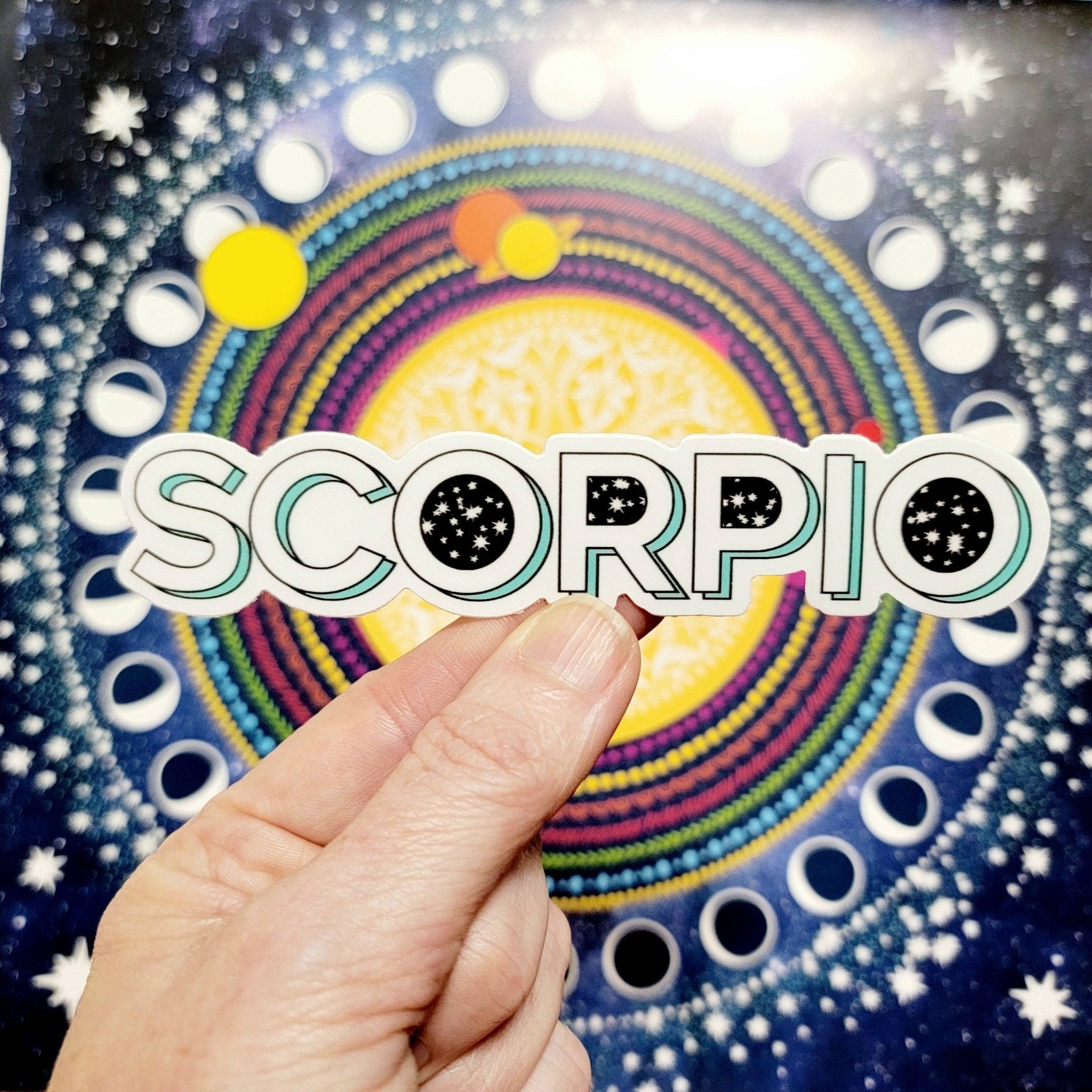 Scorpio | Zodiac Sign Stickers - Spiral Circle