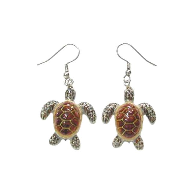Sea Turtle Earrings - Spiral Circle