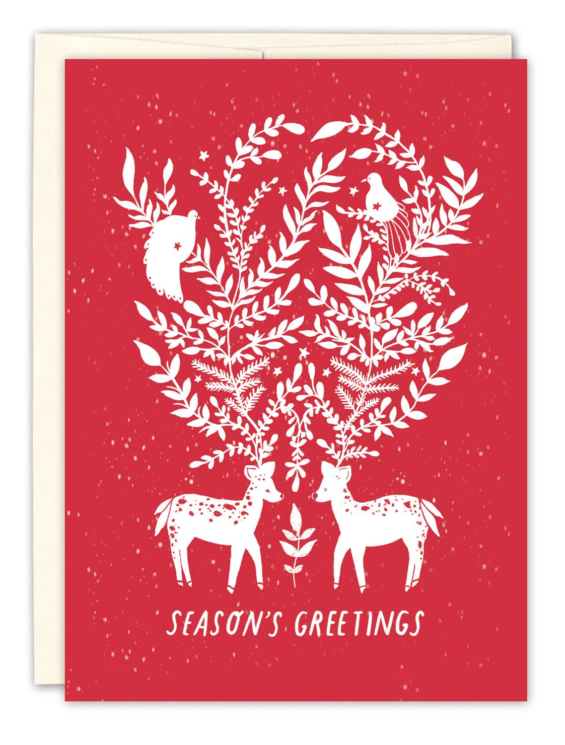 Season's Greetings Holiday Card - Spiral Circle