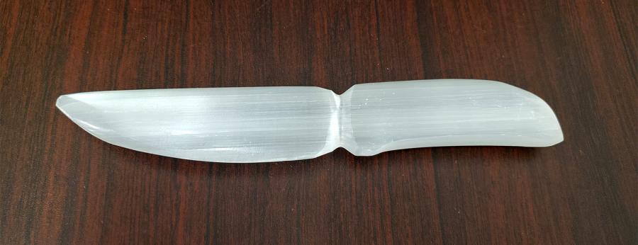 Selenite Altar Athame Knife 8