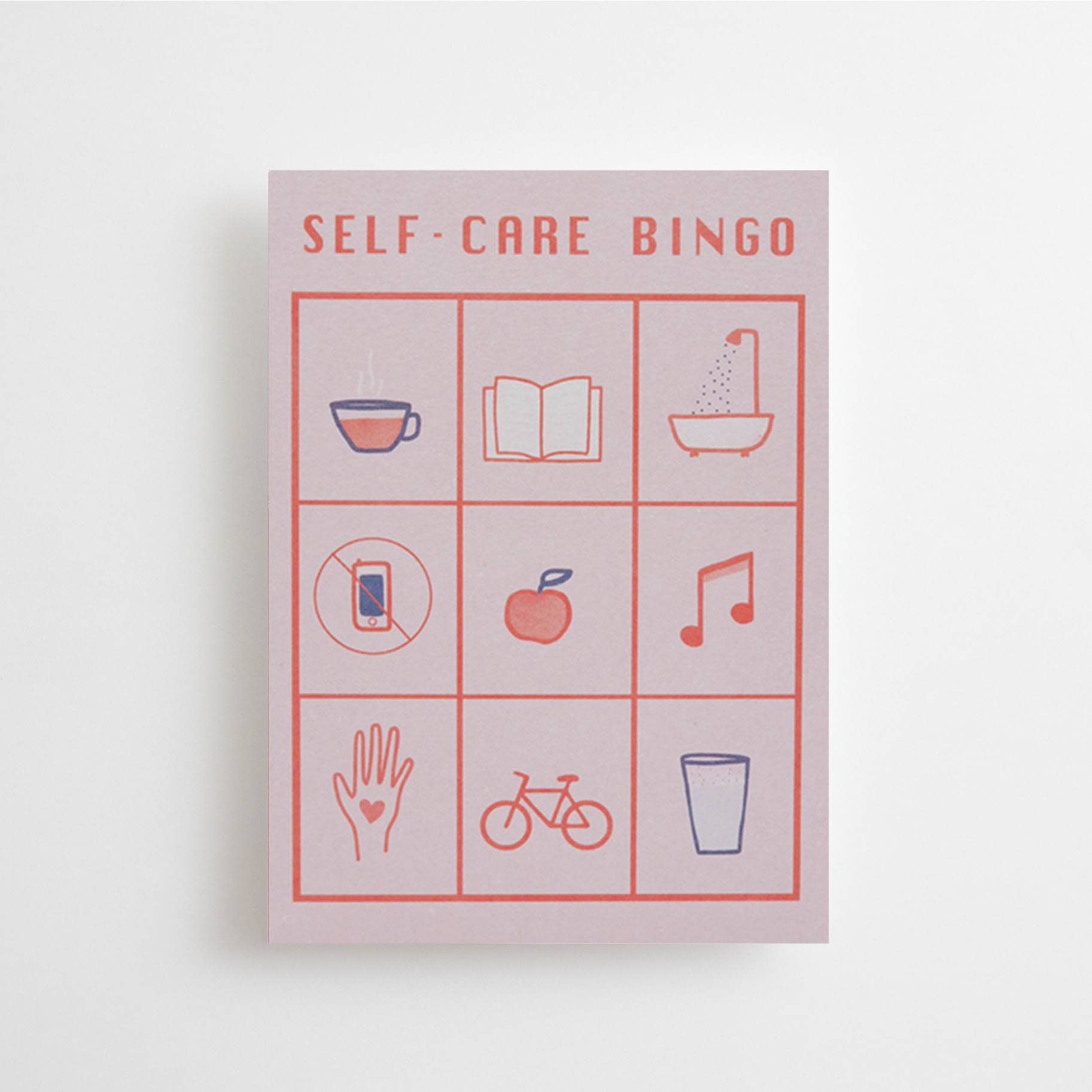 Self-Care Bingo | Post Card - Spiral Circle