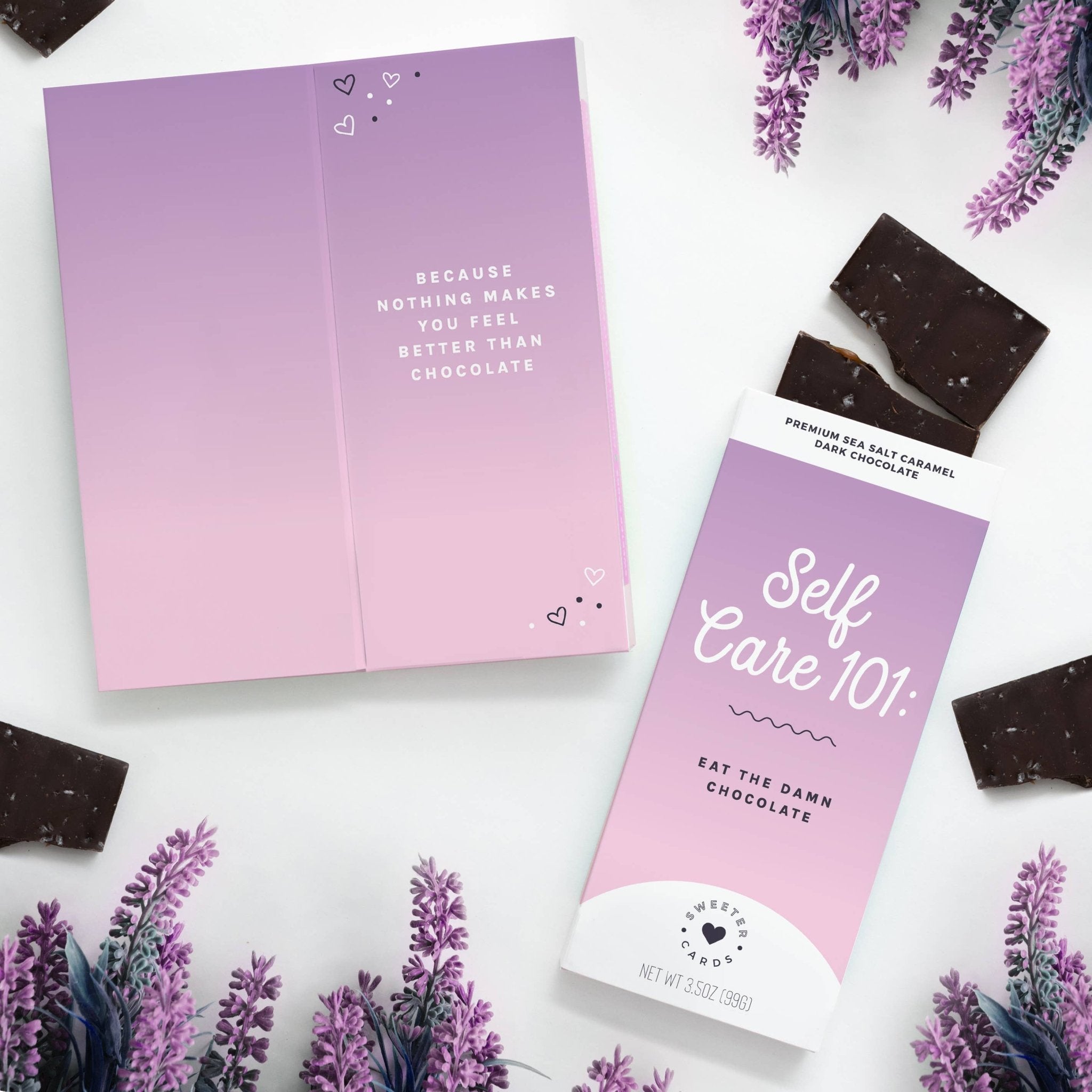 Self Care Chocolate Bar and Greeting Card - Spiral Circle