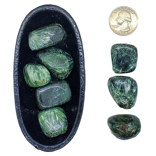 Seraphinite Tumbled - Spiral Circle