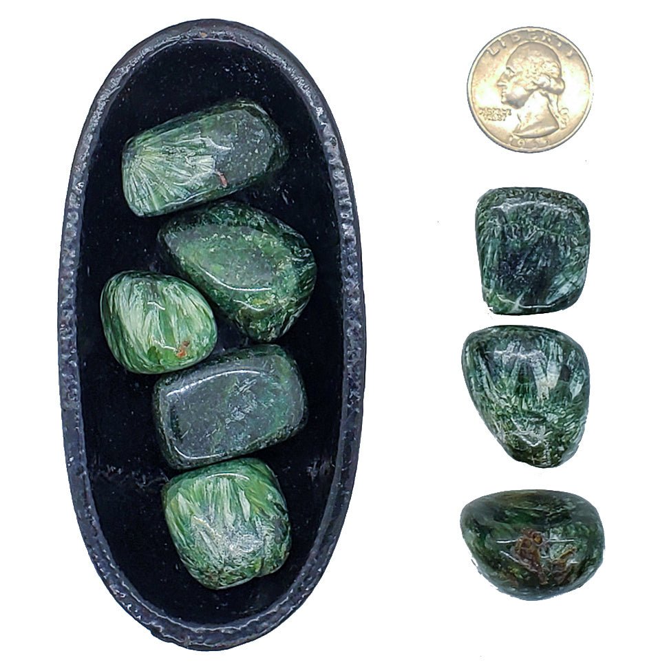 Seraphinite Tumbled - Spiral Circle