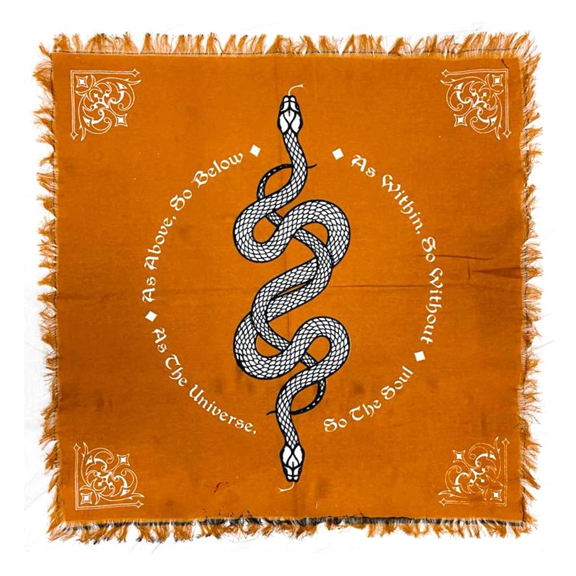 SERPENT 24″ X 24″ ALTAR CLOTH TAPESTRY - Spiral Circle