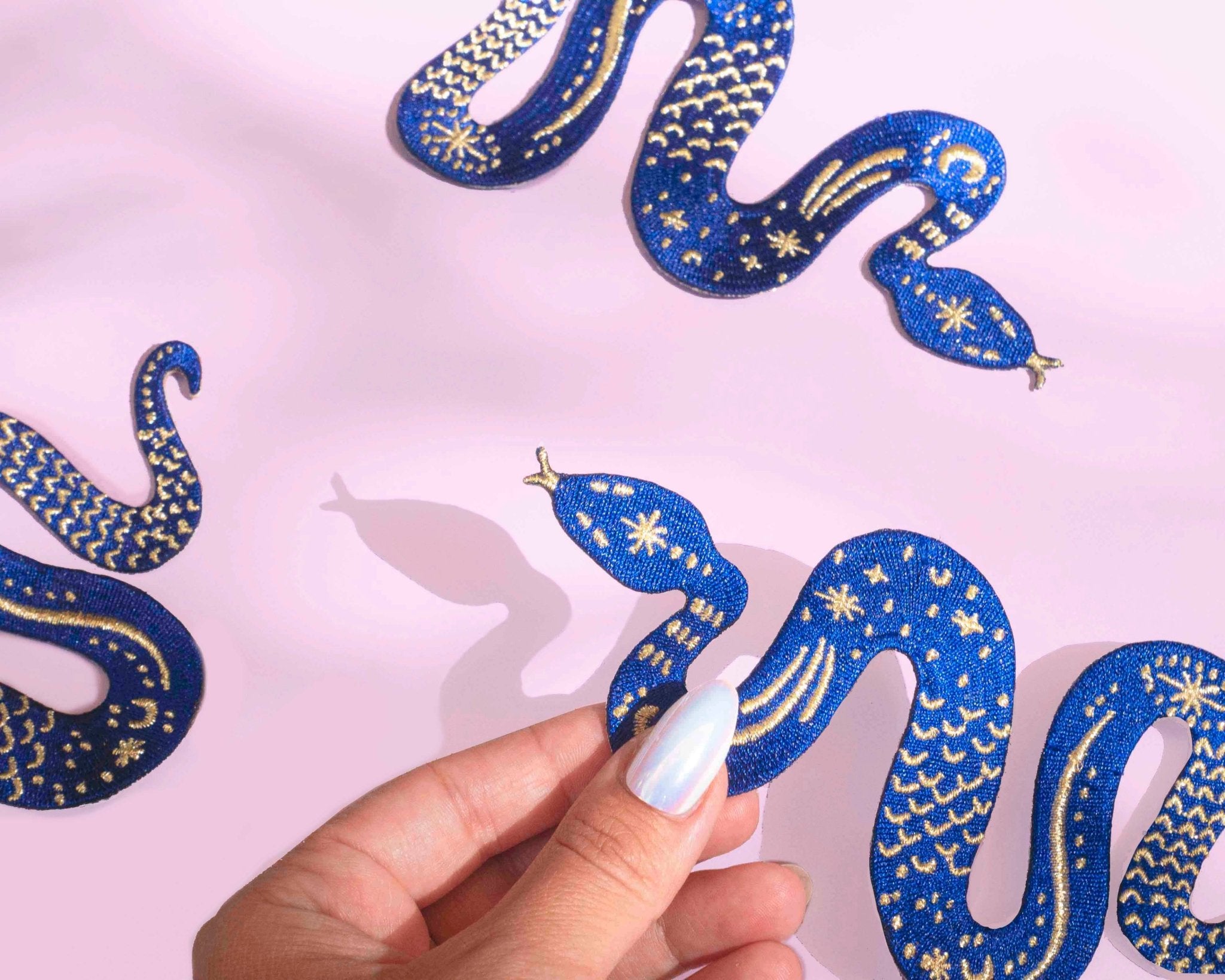 Serpent Iron-on Patch XL - Spiral Circle