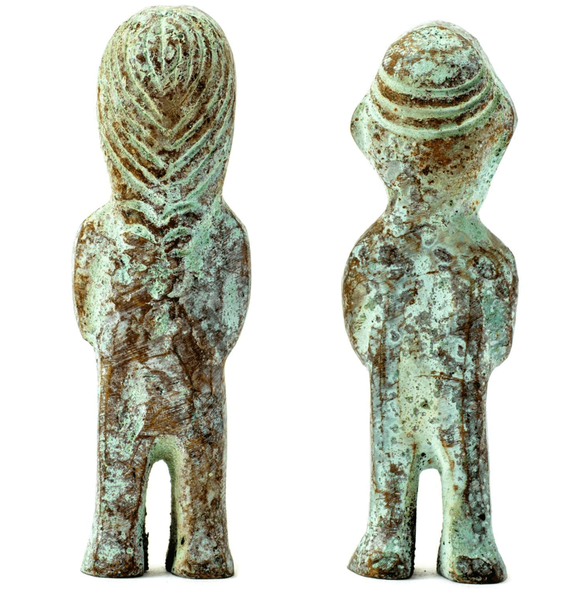 Set of Pachamama & Pachapapa Brass Figurines - Spiral Circle