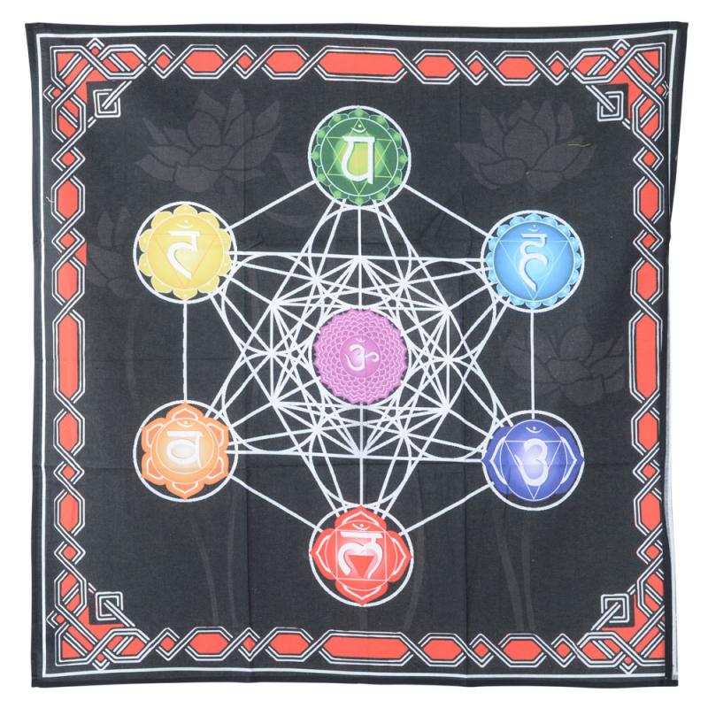 Seven Chakra Altar Cloth - Spiral Circle