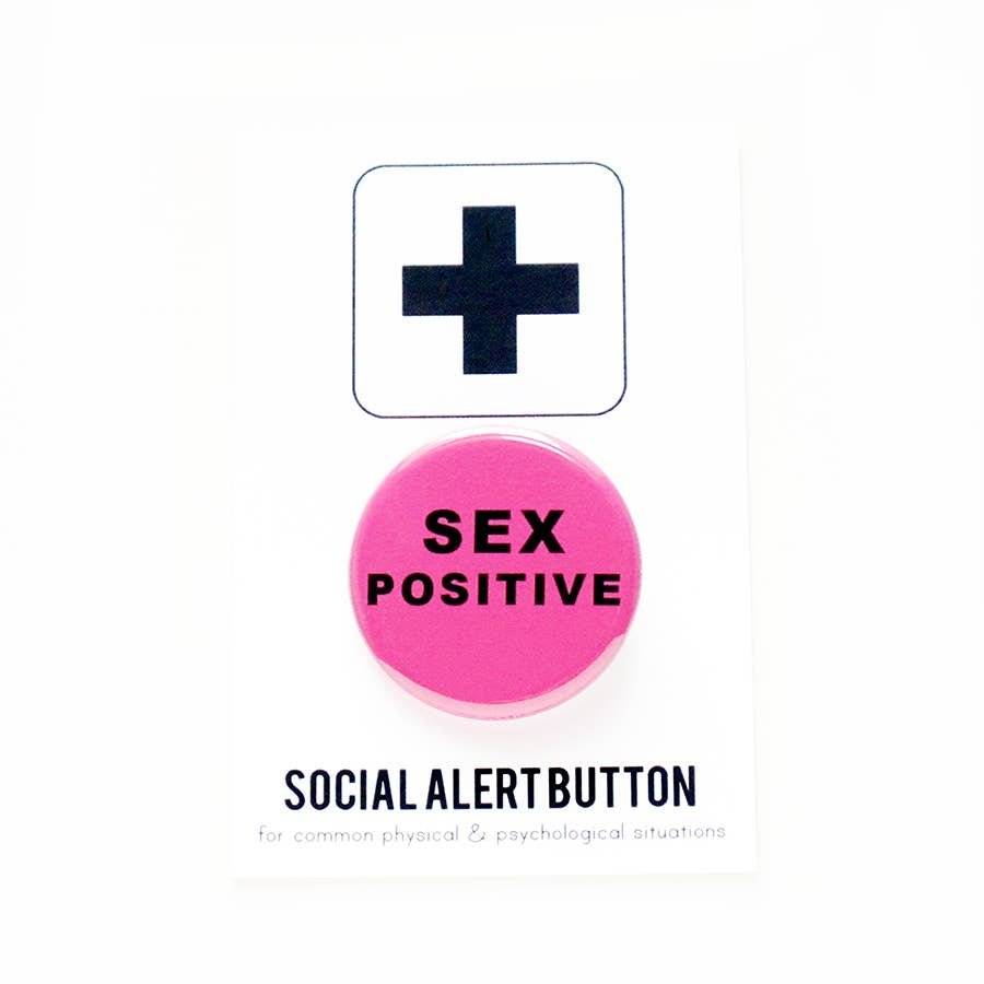 Sex Positive Button - Spiral Circle