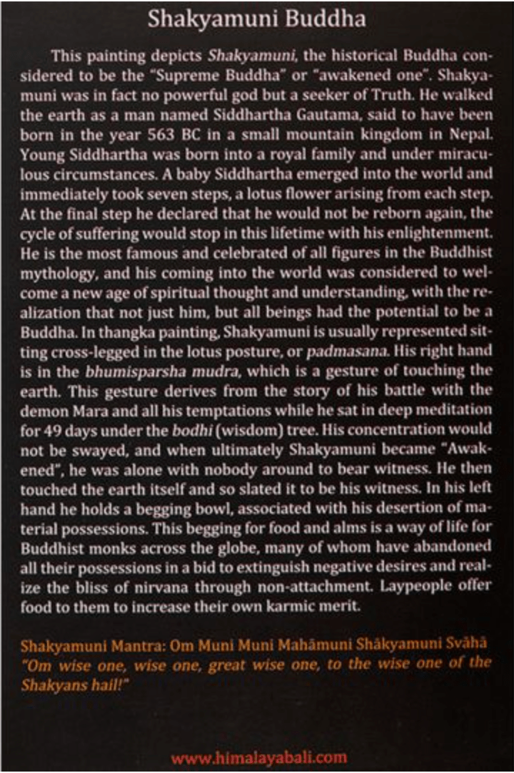 Shakyamuni Buddha | Altar Card - Spiral Circle