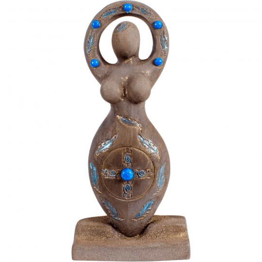 Shaman Goddess Figurine | Gypsum Cement - Spiral Circle