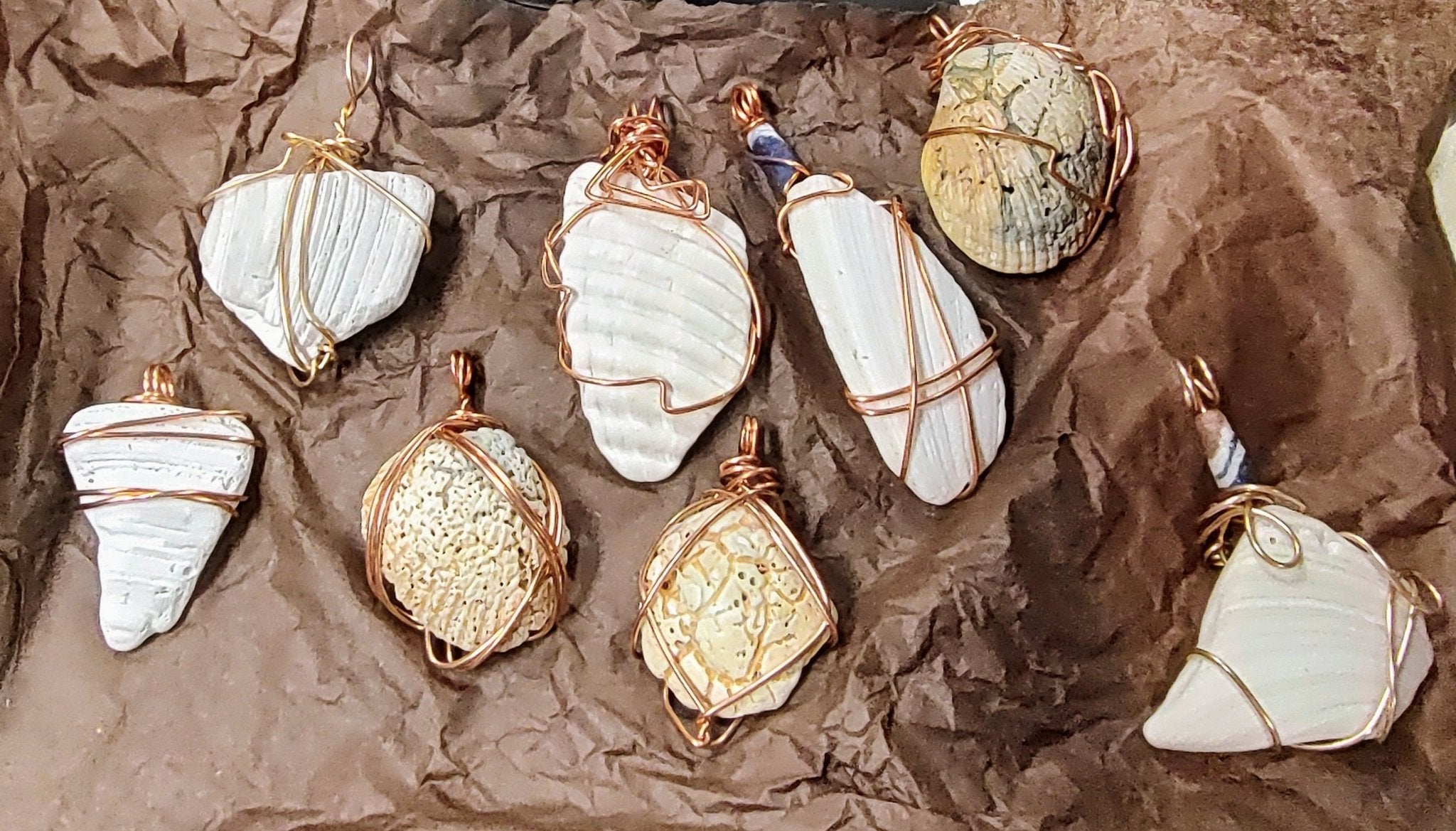 Shell Pendant - Spiral Circle