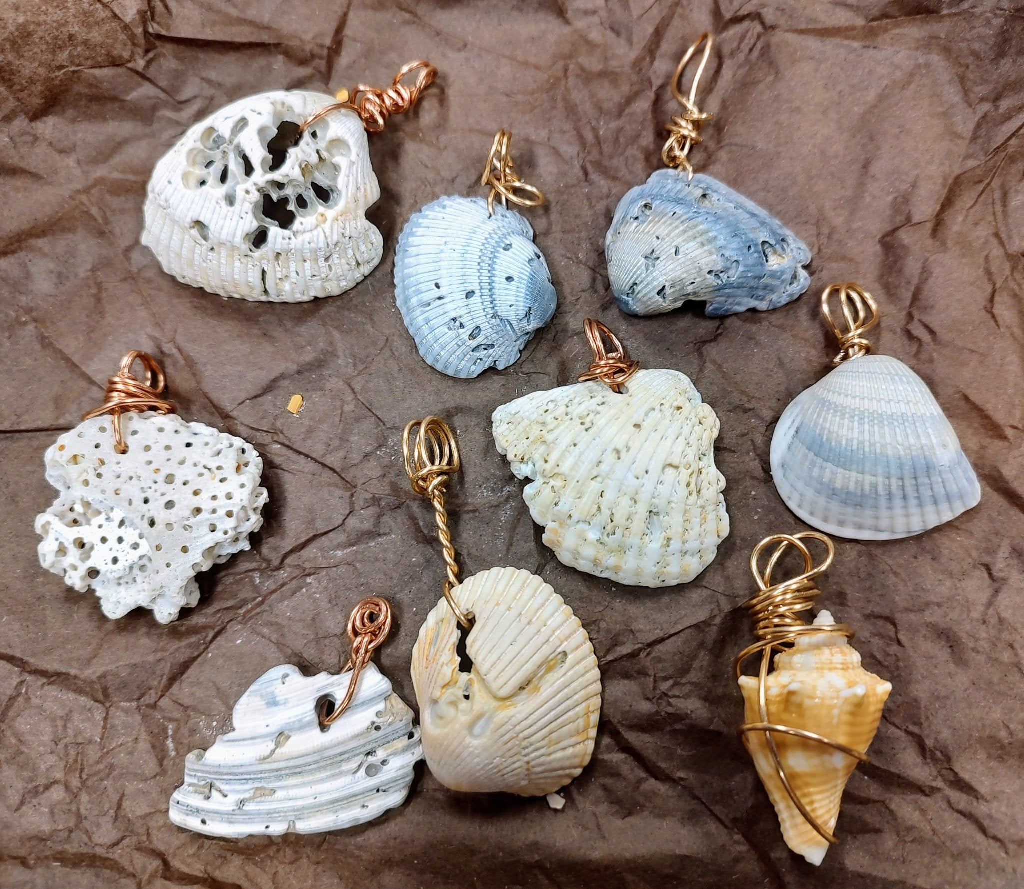 Simple Shell Pendant - Spiral Circle