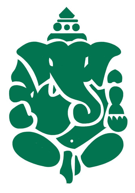 Sitting Ganesh | Large | Sticker - Spiral Circle