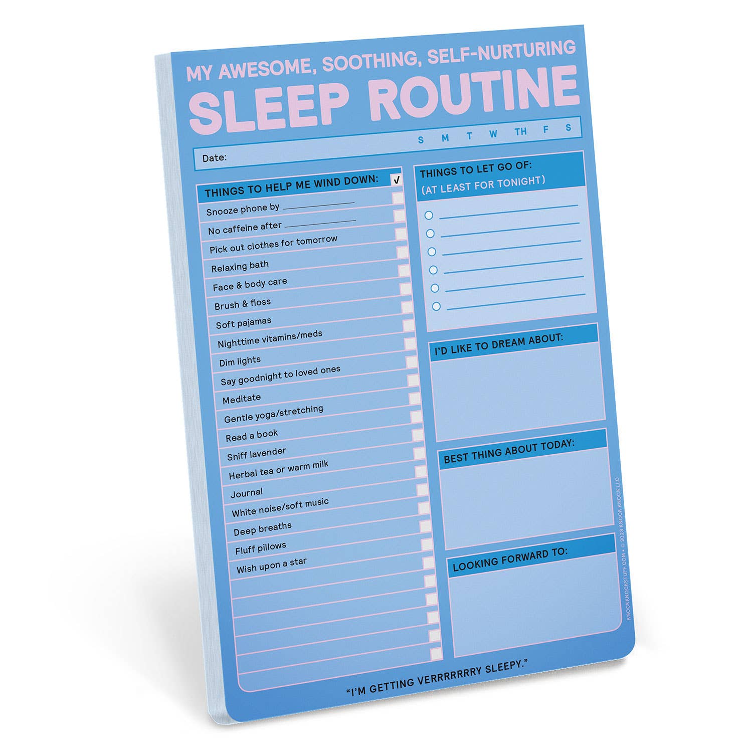 Sleep Routine Pad (Pastel Version) - Spiral Circle