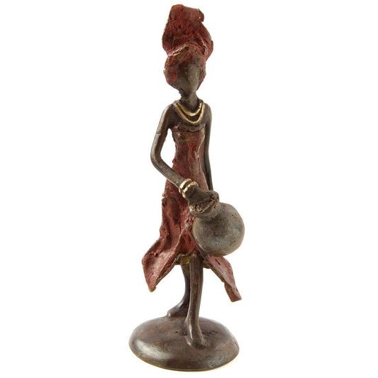 Small Woman with Red Headdress and Water Pot - Spiral Circle