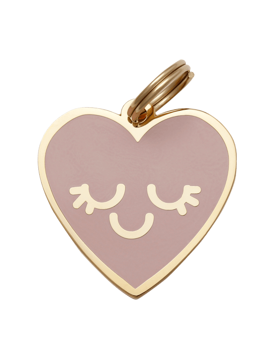 Smiling Heart Pet ID Tag - Spiral Circle