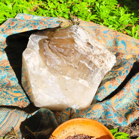 Smoky Quartz Elestial Statement Piece | 37 lb - Spiral Circle