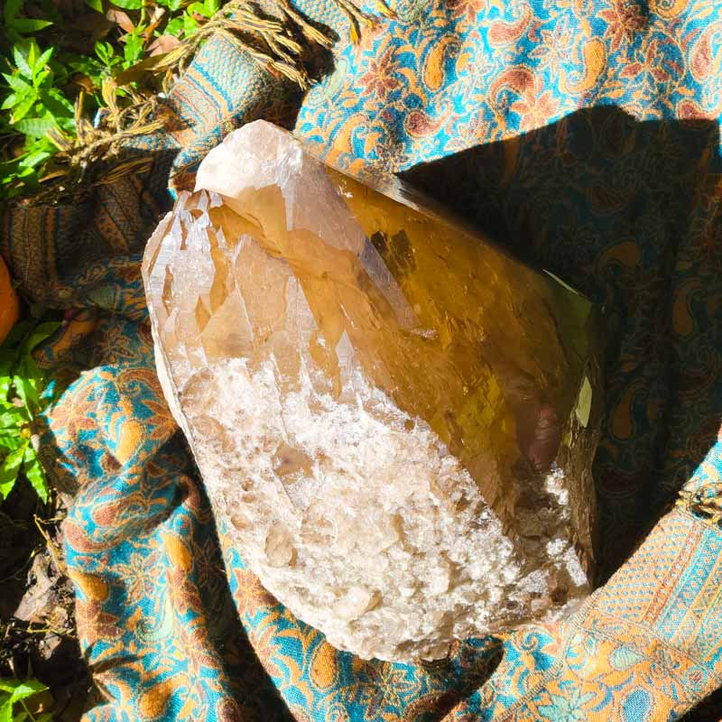 Smoky Quartz Elestial Statement Piece | 37 lb - Spiral Circle