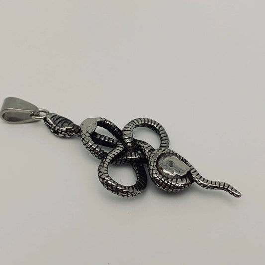 Snake-shaped Stainless Steel Pendants - Spiral Circle