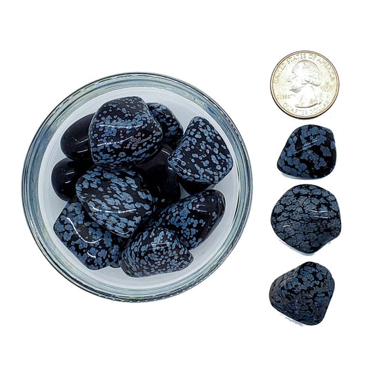 Snowflake Obsidian | Tumbled | Stone of purity - Spiral Circle