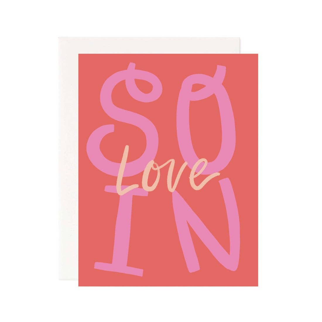 So In Love Greeting Card - Spiral Circle