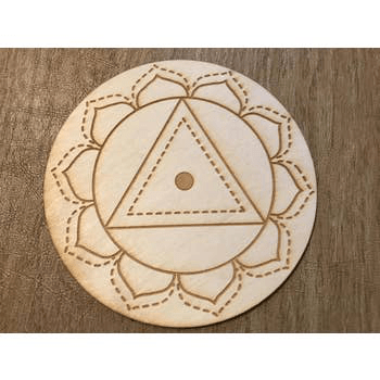 Solar Plexus Chakra Crystal Grid | 4inches - Spiral Circle