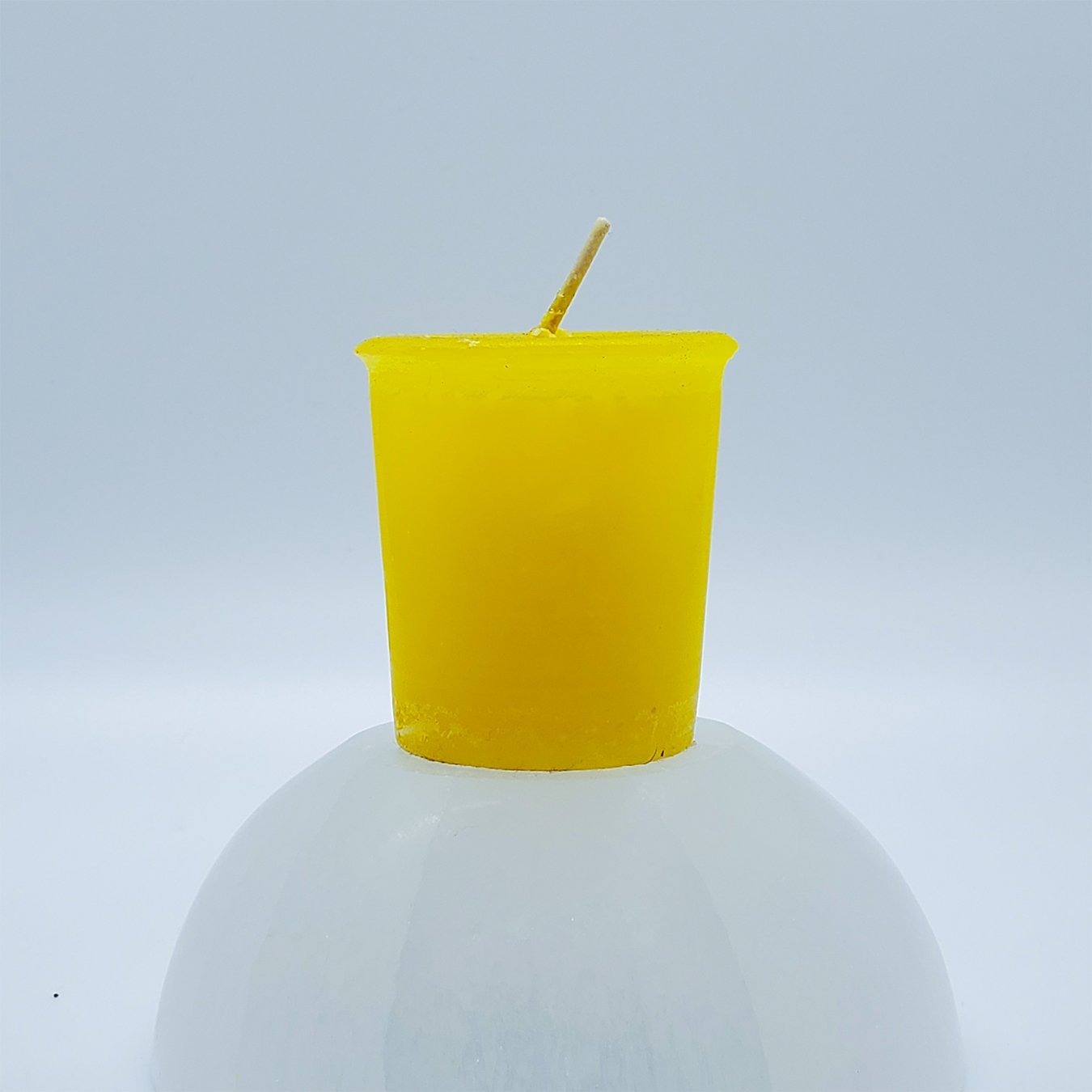 Solar Plexus Chakra | Yellow Votive Candle | Reiki Charged - Spiral Circle