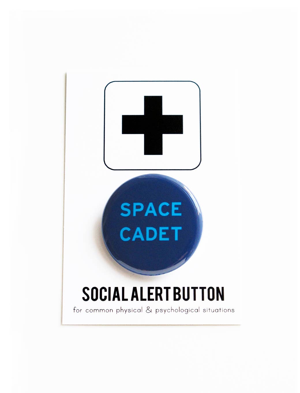 SPACE CADET pinback button - Spiral Circle